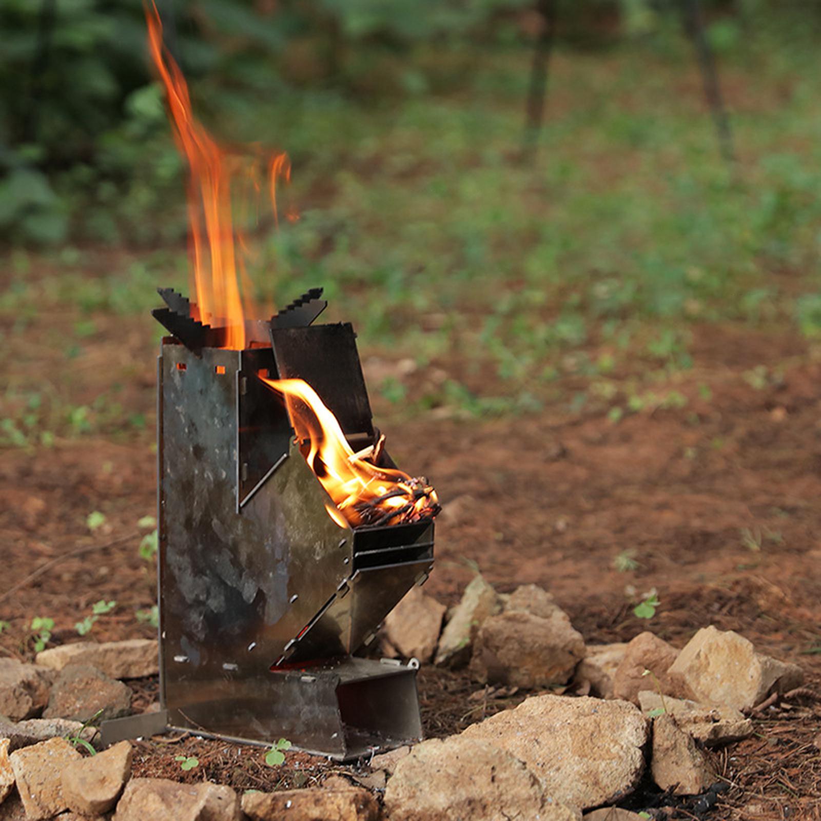 Portable Outdoor Rocket Wood Burning Stove Heater