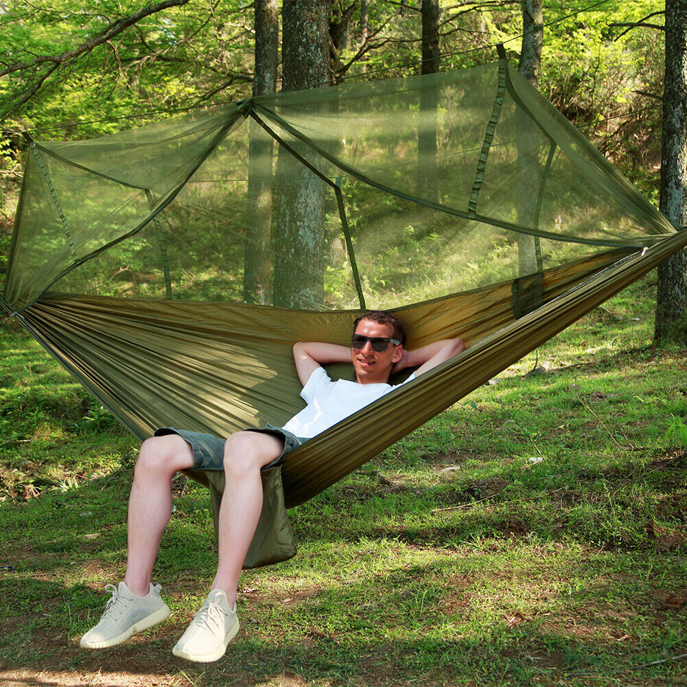 Portable Two Person Outdoor Traveler Camping Hammock Tent With Canopy