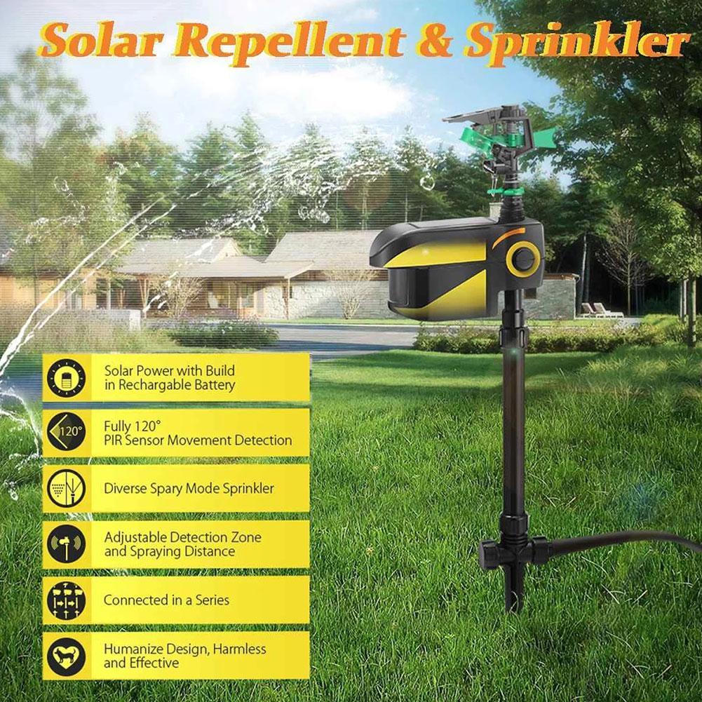 Motion Activated Sprinkler for Deer Solar Powered - Get Rid Of Deer