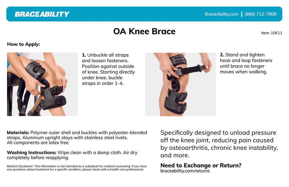 Osteoarthritis Unloader Knee Brace | Medial and Lateral OA Support for Bone on Bone Arthritis Pain