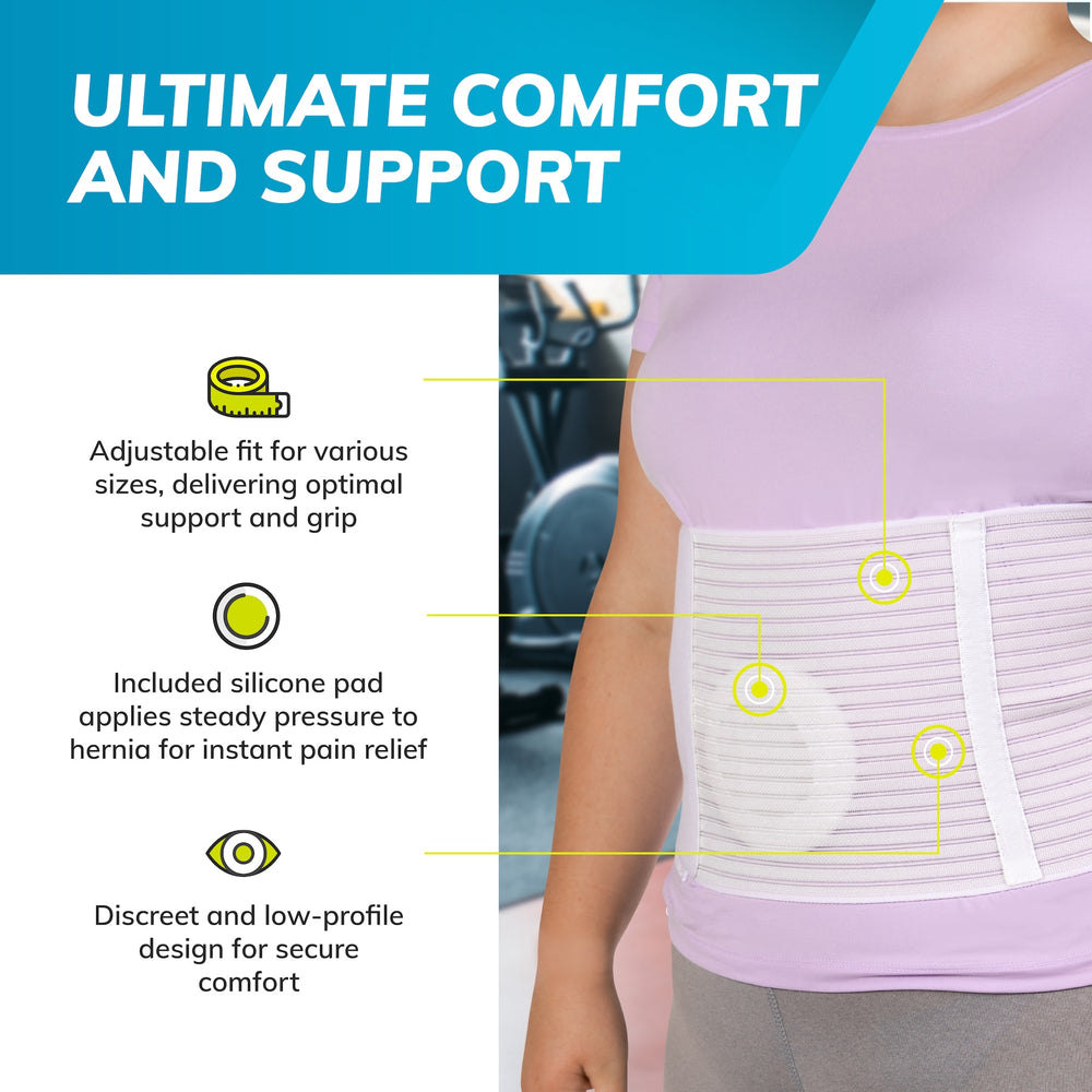 Umbilical & Abdominal Hernia Support Belt with Pad