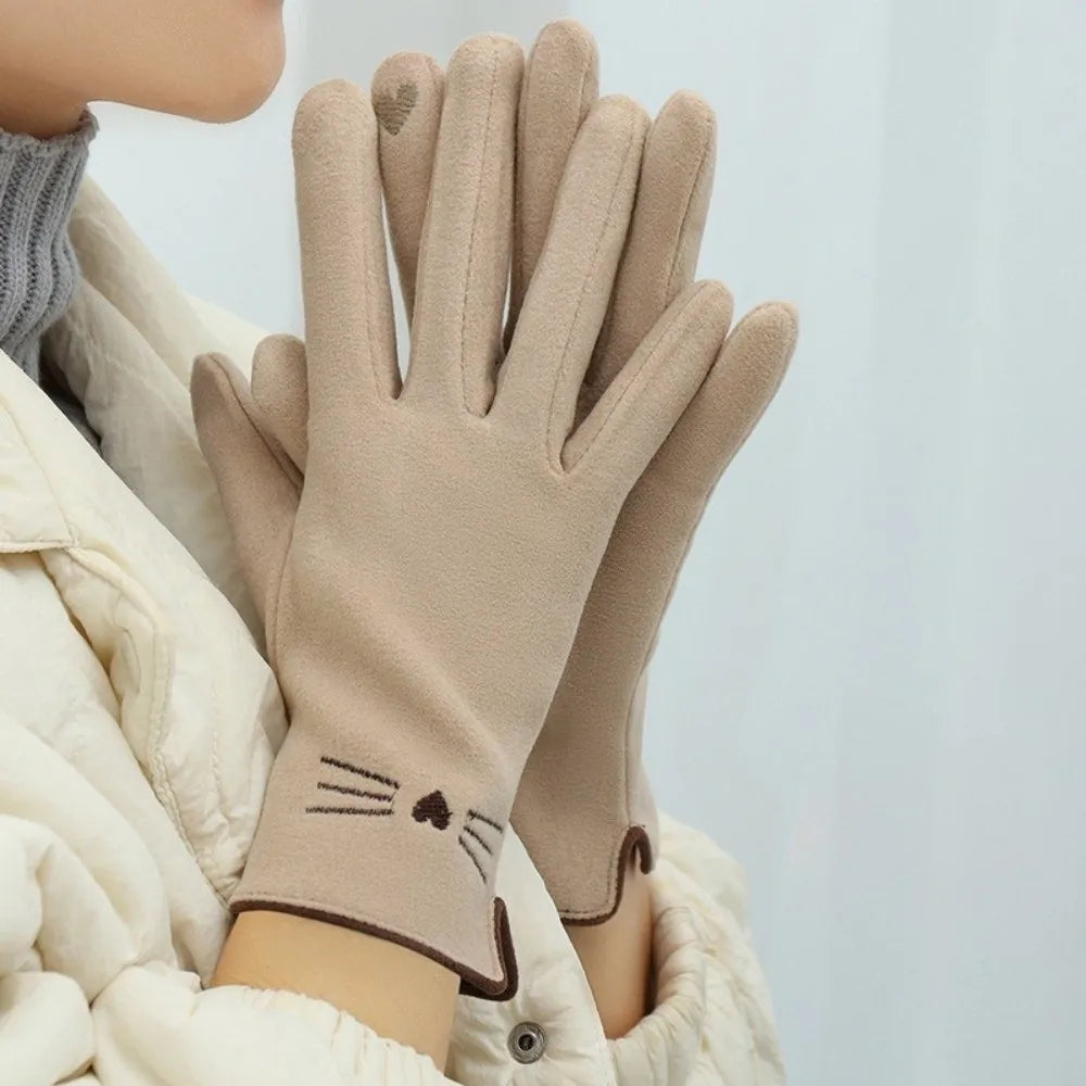 Cat Touchscreen Winter Gloves for Women