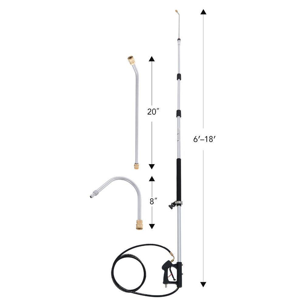 Premium Telescoping Pressure Power Washer Extension Wand