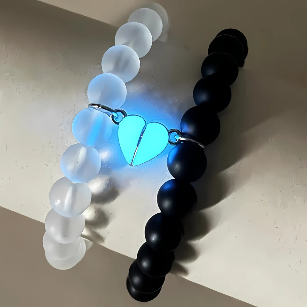 Glow Heart Magnetic Couples Gift Bracelet