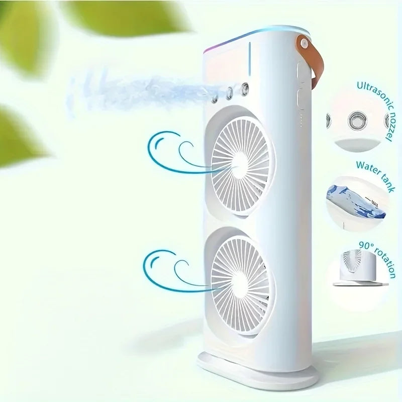 Double Head Portable Air Conditioner Fan