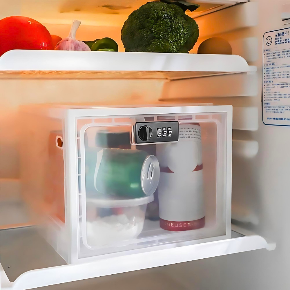 Heavy Duty Lockable Refrigerator Food Organizer Storage Bin