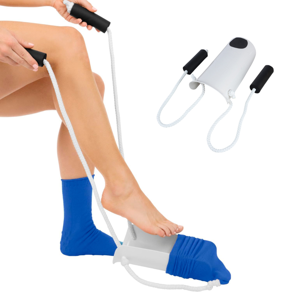 No Bend Sock Wearing Device for Elderly and Handicapped