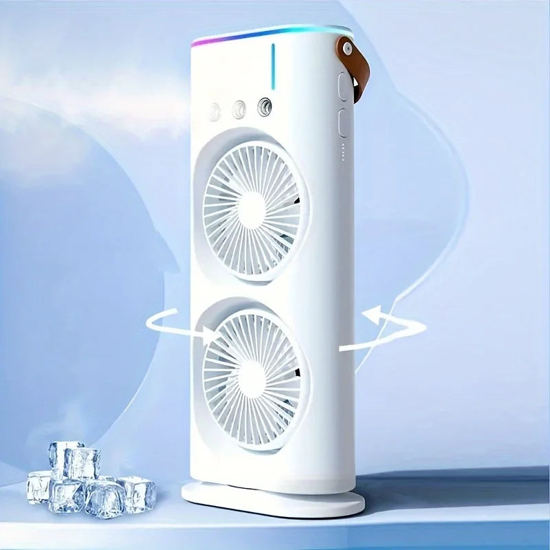 Double Head Portable Air Conditioner Fan