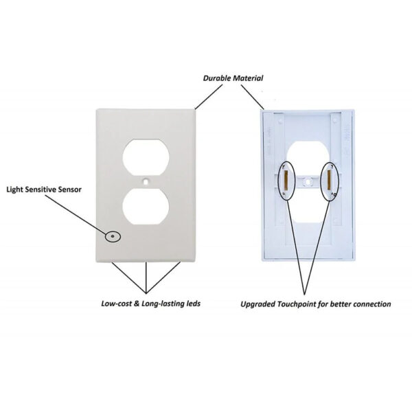 4-Pack: LED Night Light Outlet Cover – Assorted Styles