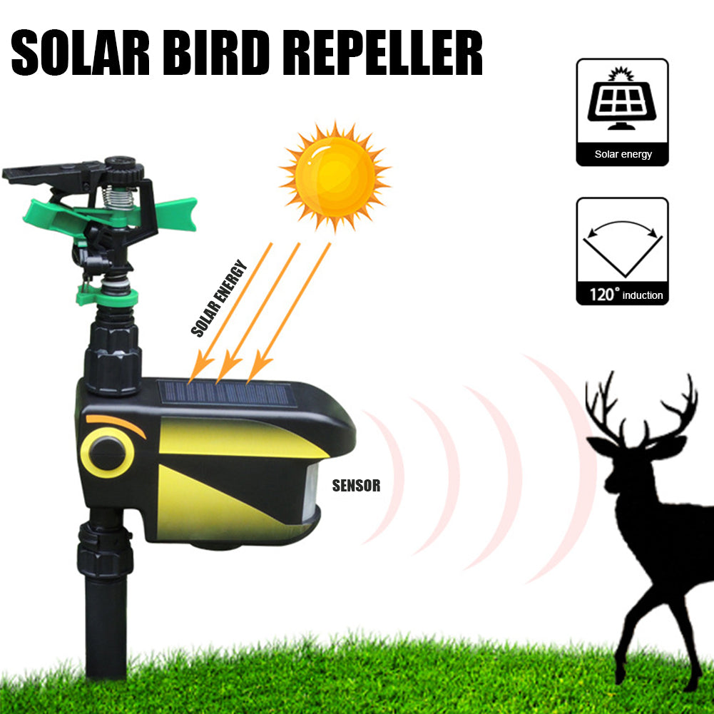 Motion Activated Sprinkler for Deer Solar Powered - Get Rid Of Deer