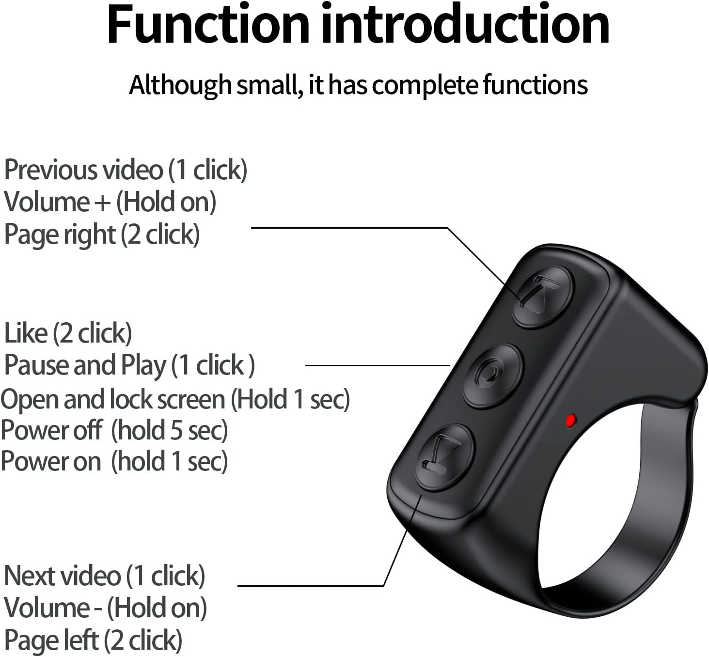 TikTok Scrolling Ring Remote Control