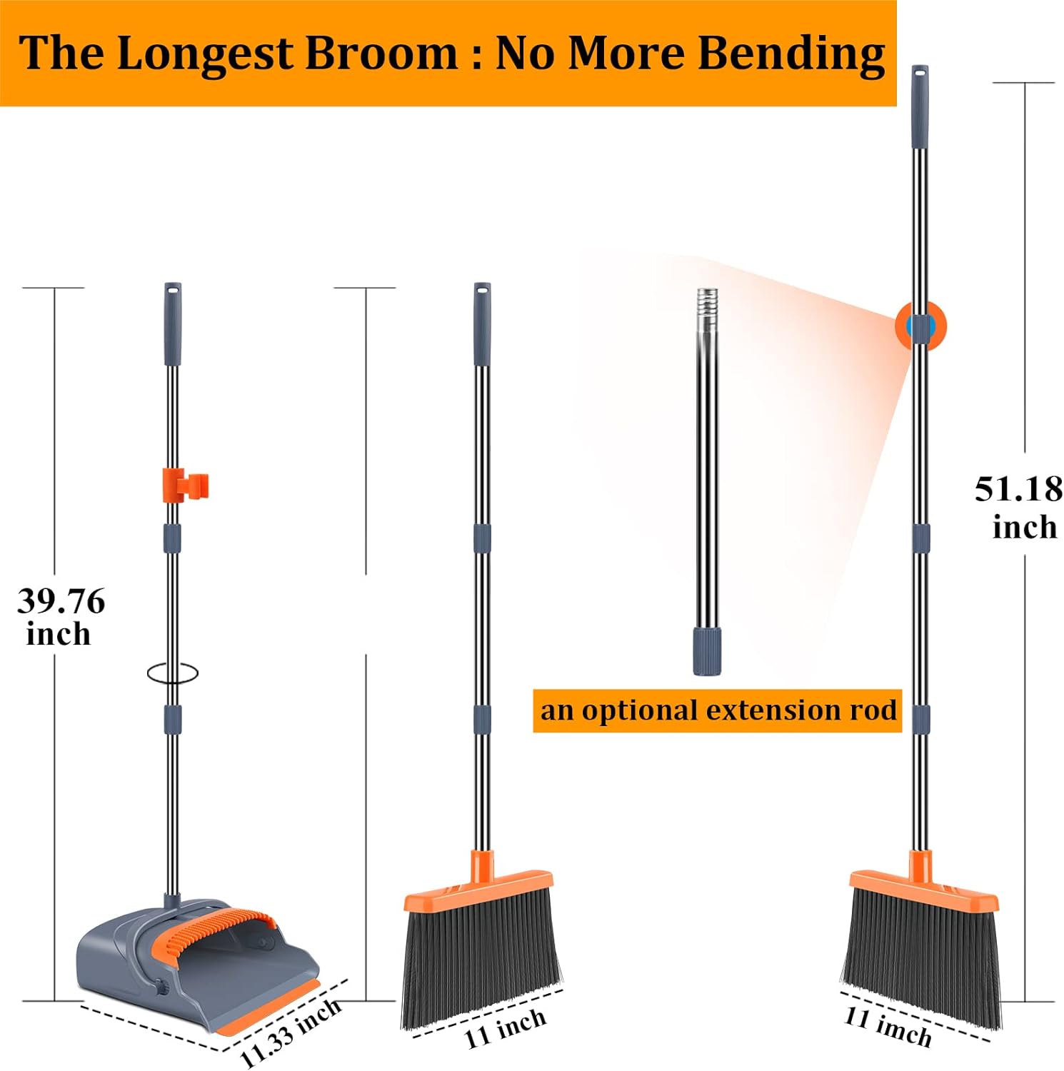 Self-Cleaning Broom And Dustpan Set