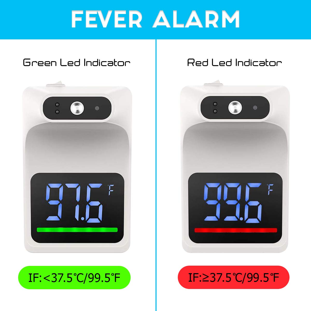 Contactless Wall Mounted Forehead Thermometer