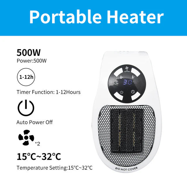 500W Mini Portable Electric Heater