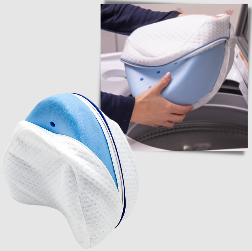 Orthopedic knee and leg pillow with memory foam
