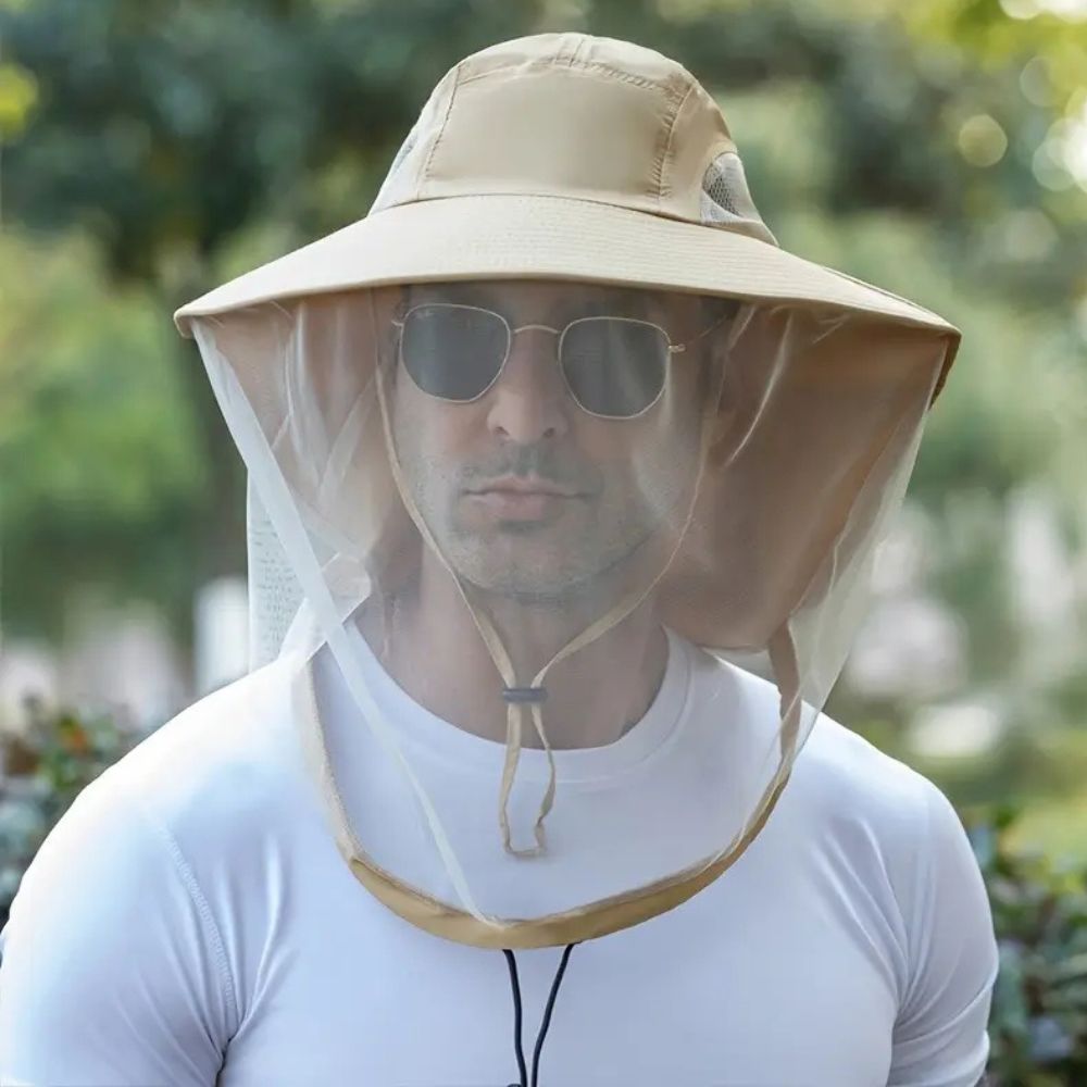 Breathable Sun and Mosquito Protection Wide Brim Hat