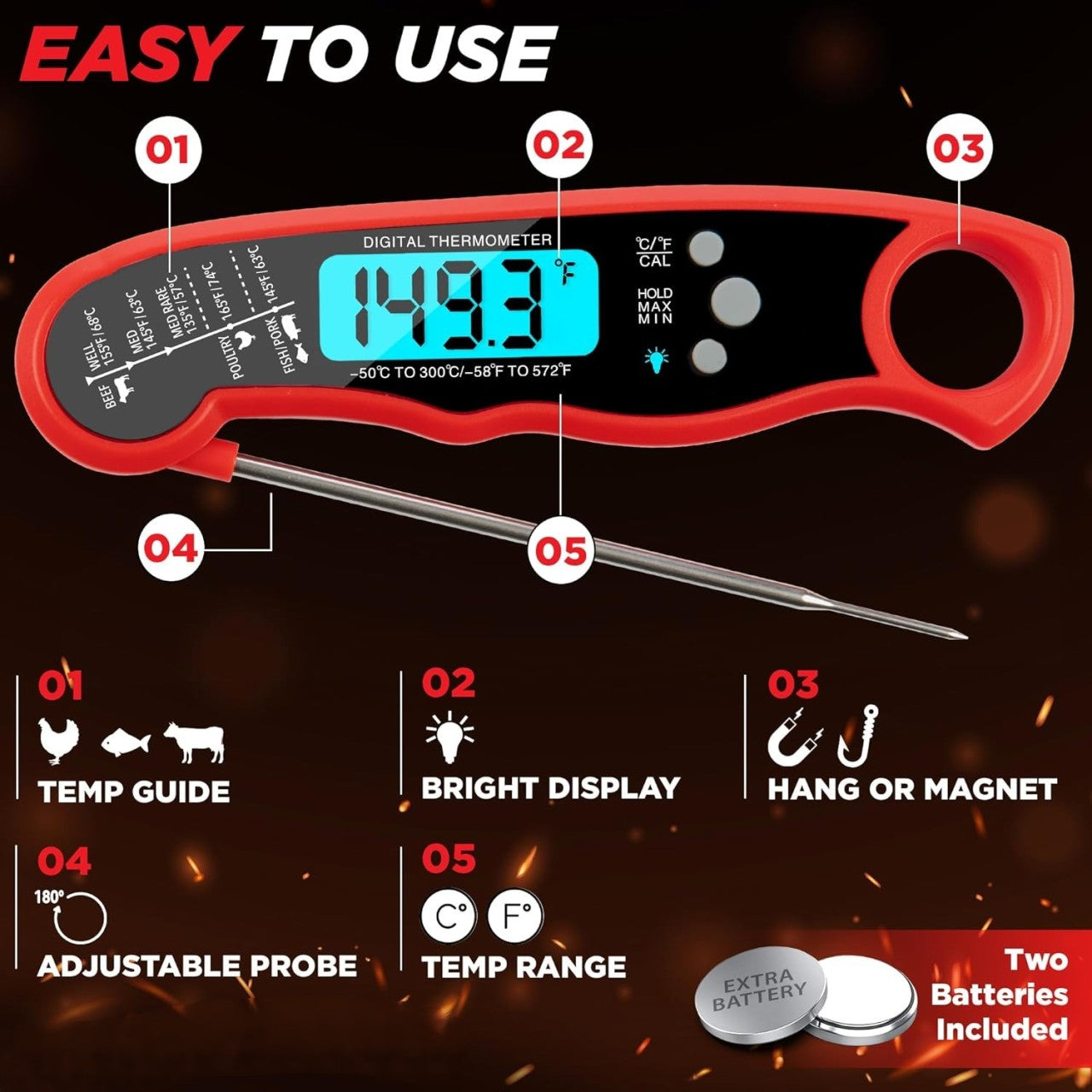 Instant Read Meat Thermometer