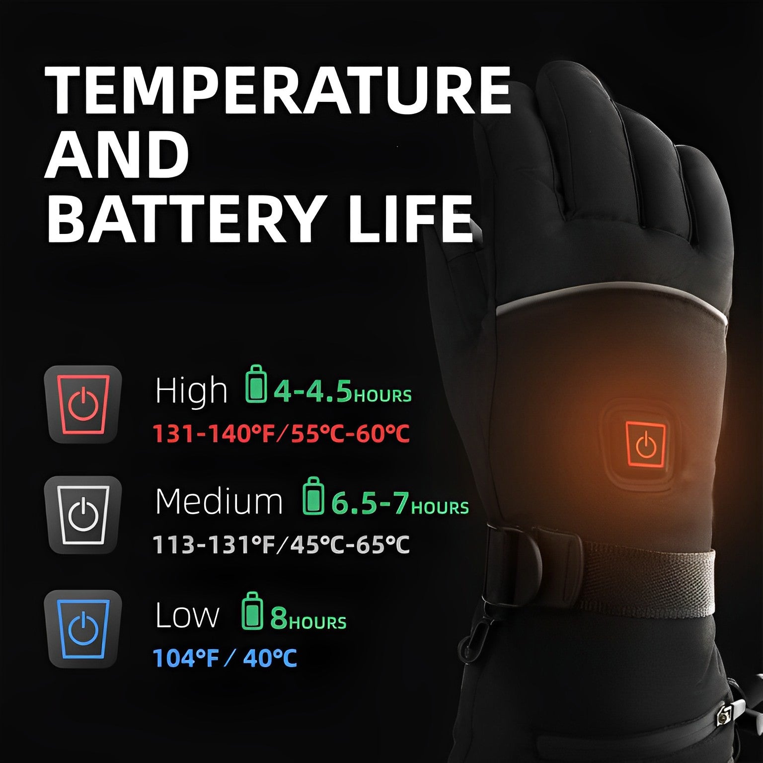 Unisex Heated Gloves