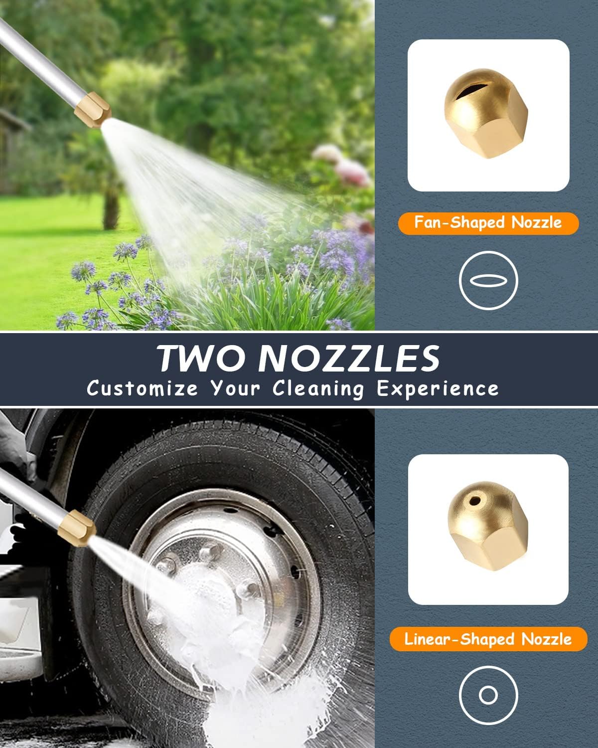 High-Pressure Washer Spray Nozzle Car Wash Water Hose