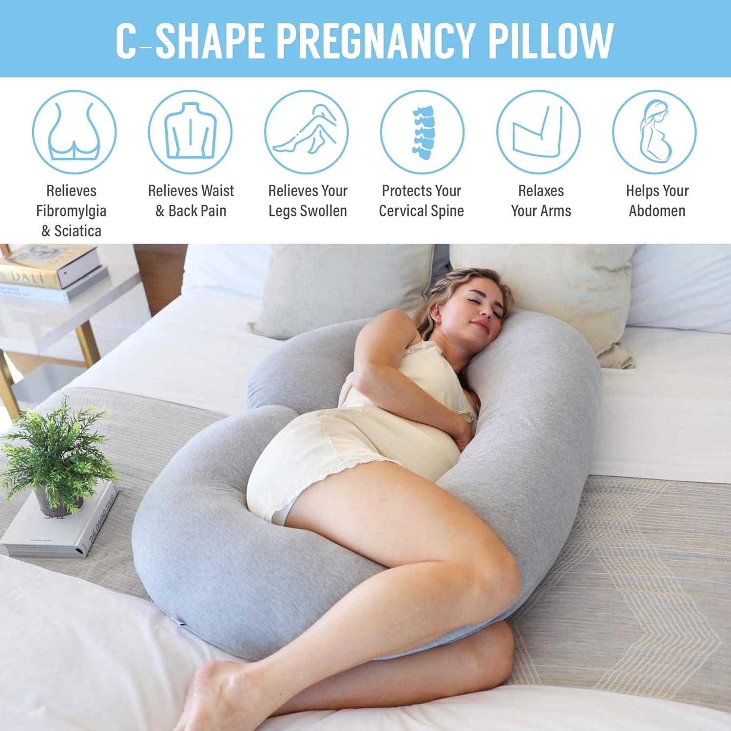 C Shaped Full Body Pregnancy Pillow