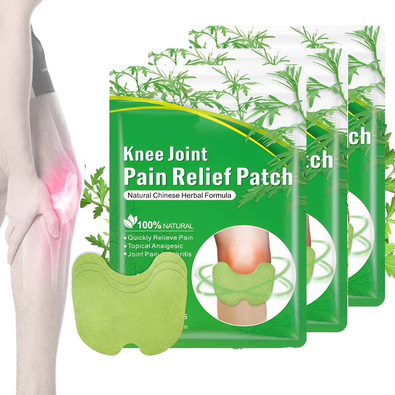Fast-Acting Herbal Knee Pain Relief Patches