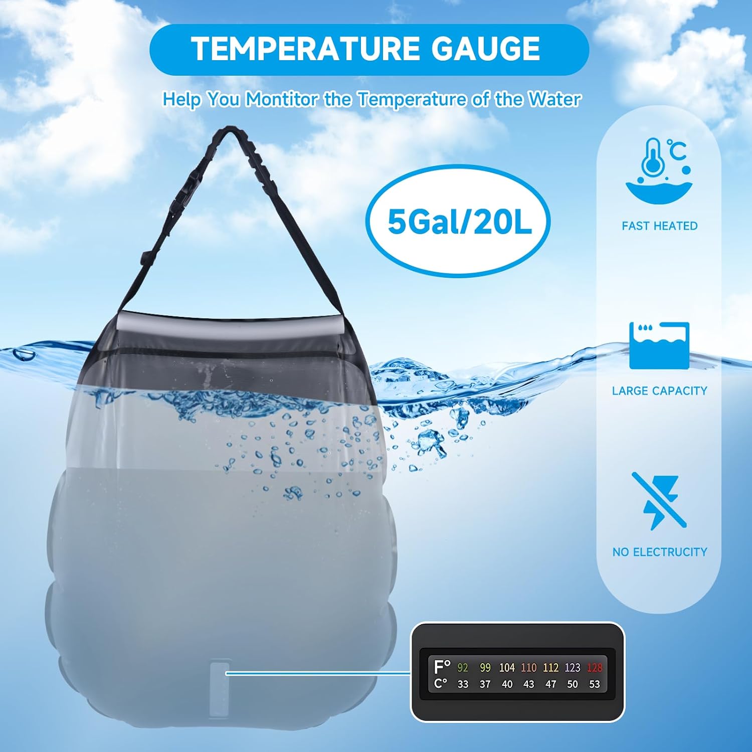 Portable Outdoor Shower Bag For Camping