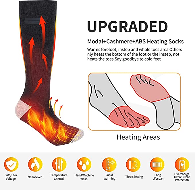3 Pairs Of Unisex Heated Socks