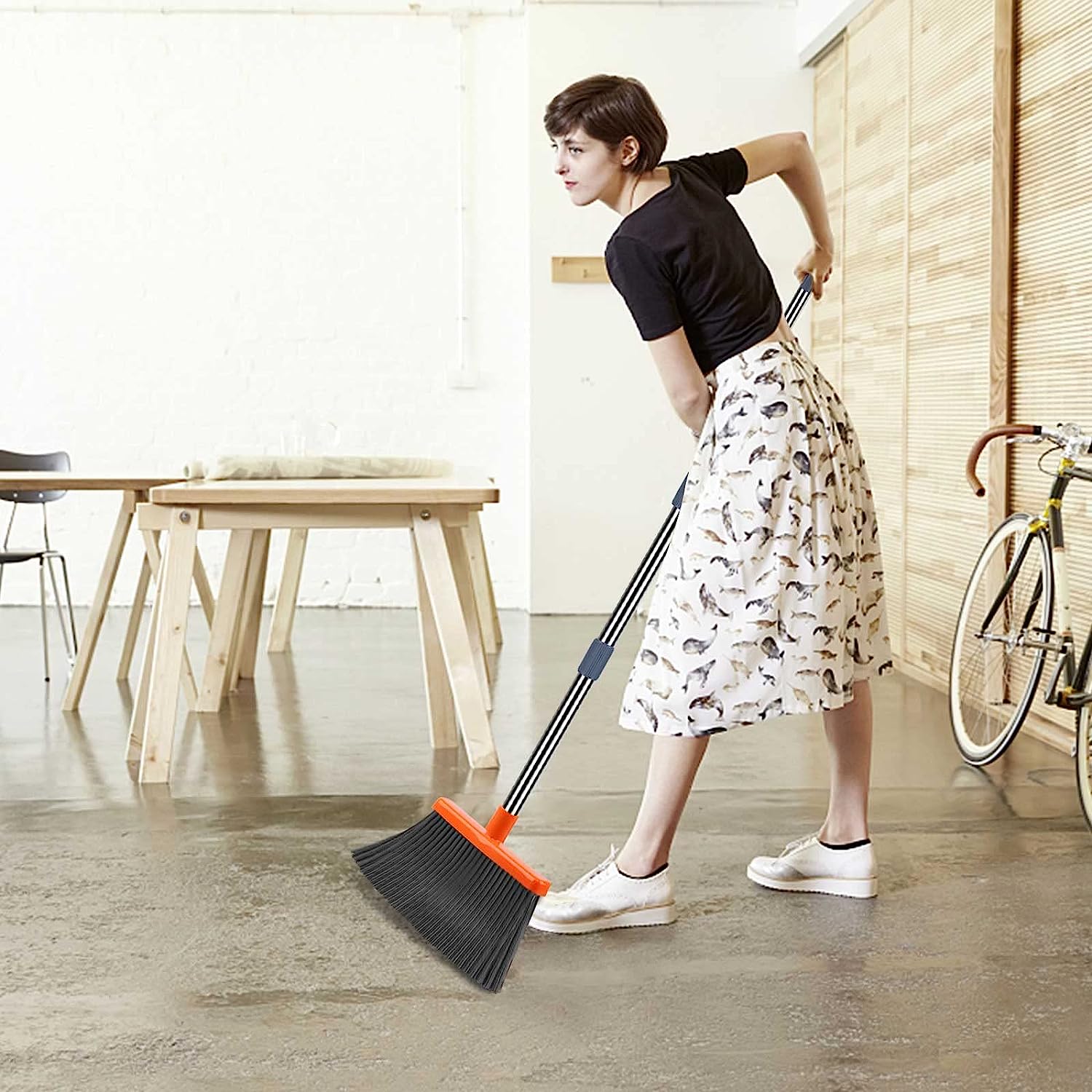 Self-Cleaning Broom And Dustpan Set