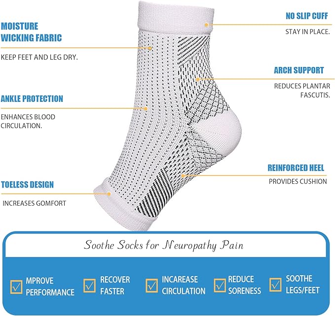 4 Pairs of Premium Therapy Socks For Men and Women