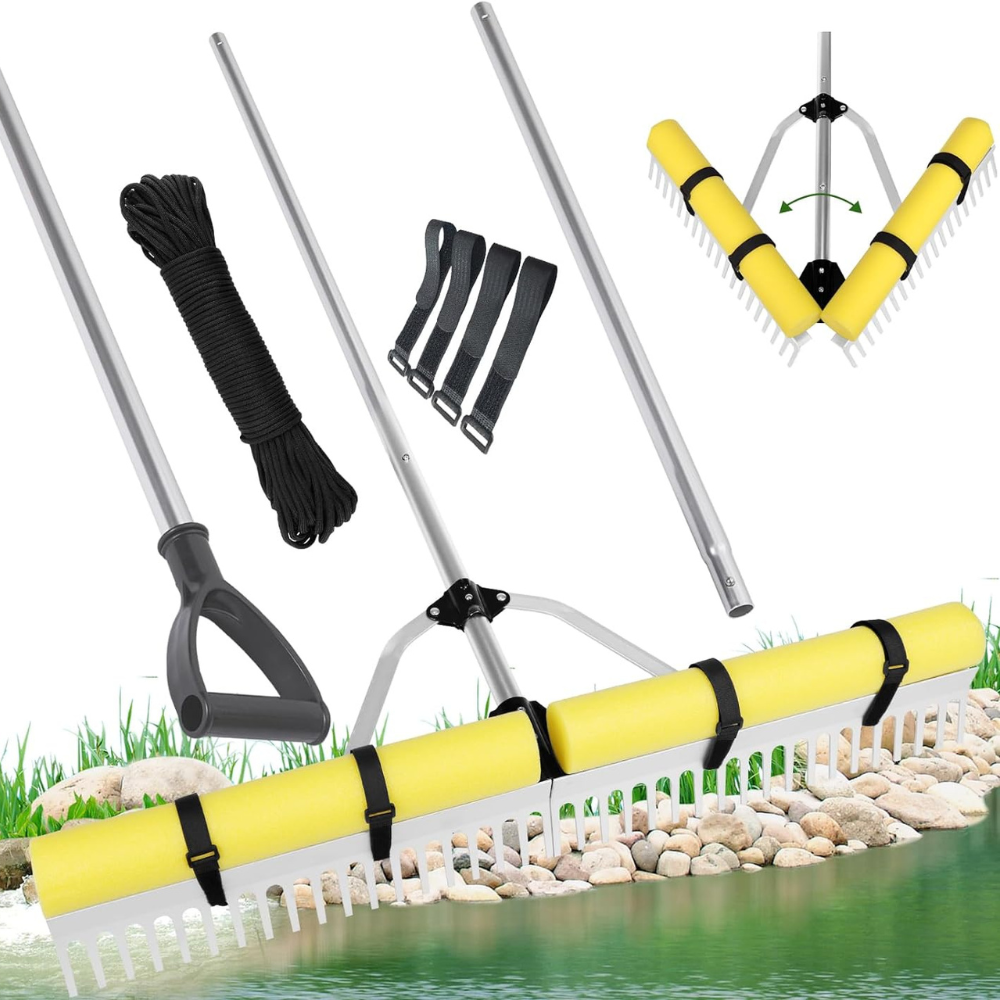 Floating Lake Weed Removal Rake Set