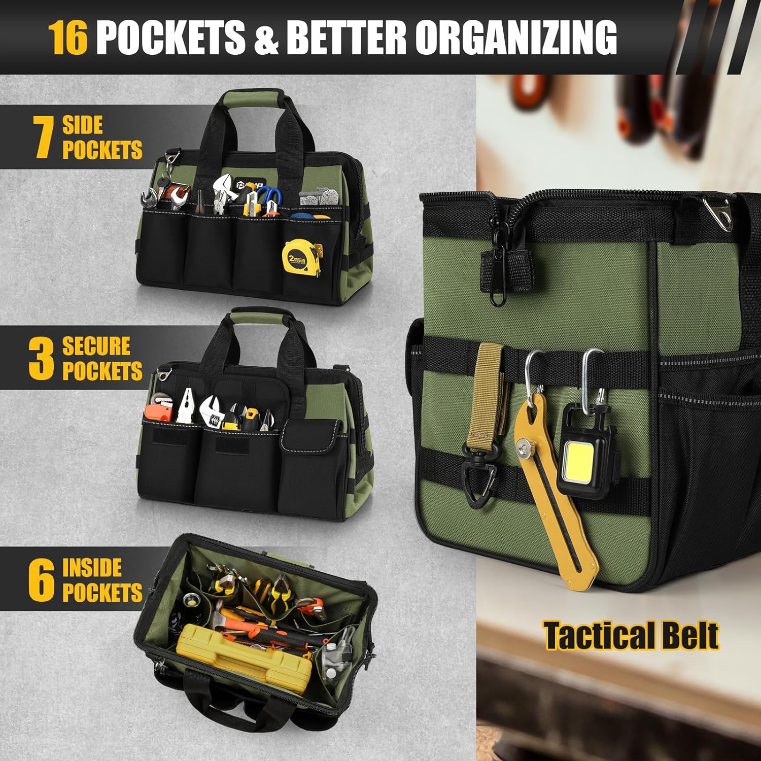 Heavy Duty Open Tools Tote Bag