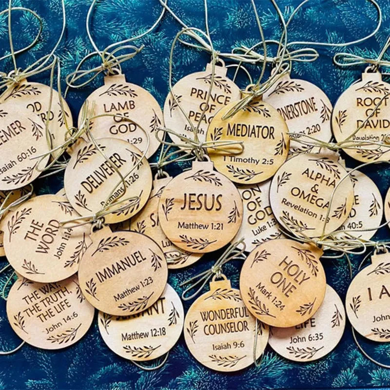 Names Of Jesus Jesus Advent Ornaments Christmas Hanging Decoration