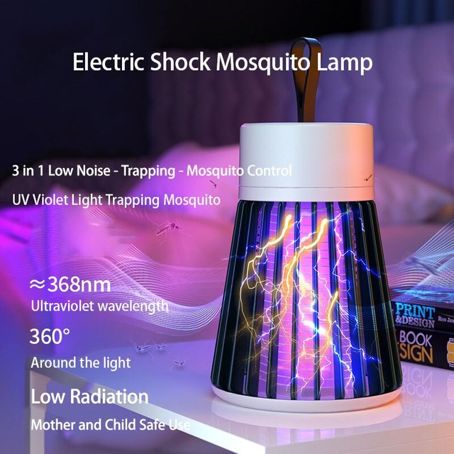 UV light electric shock mosquito killer lamp