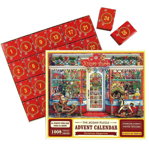 Christmas Jigsaw Advent Calendar Puzzle Blind Box 24 Parts