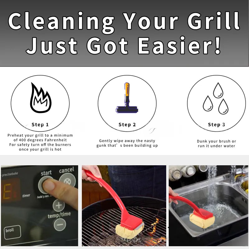 Grill Brush World’s Safest Grill Brush – No Harmful Wire Bristles