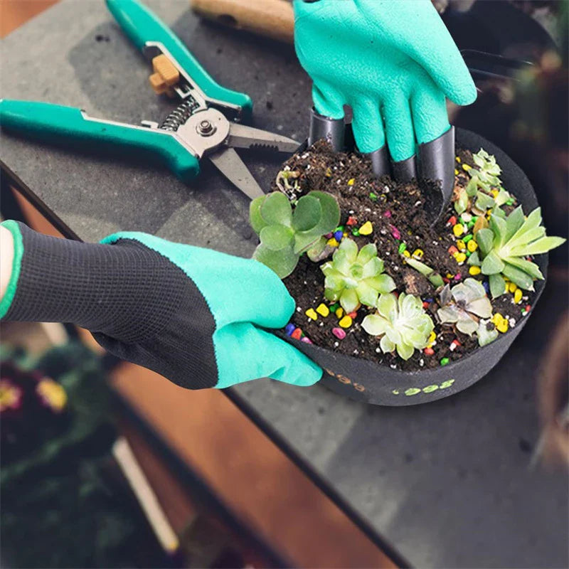 Genius gardening gloves with claws