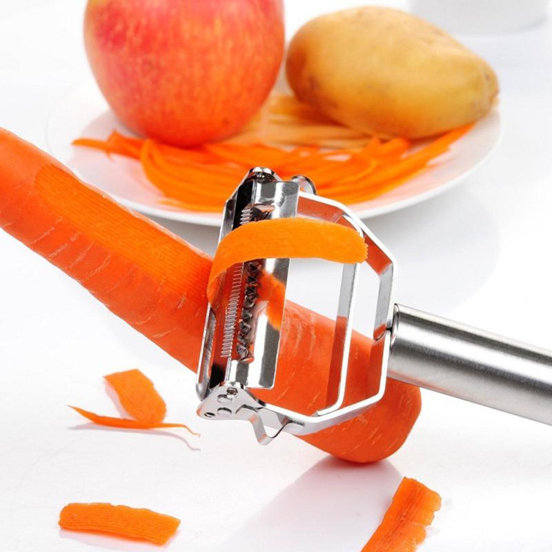 Ultra-sharp stainless steel multifunction vegetable peeler