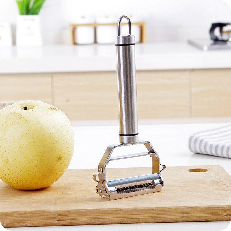 Ultra-sharp stainless steel multifunction vegetable peeler