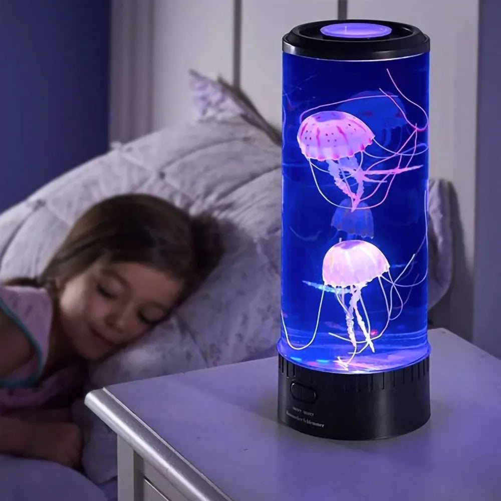 LED jellyfish aquarium table night light