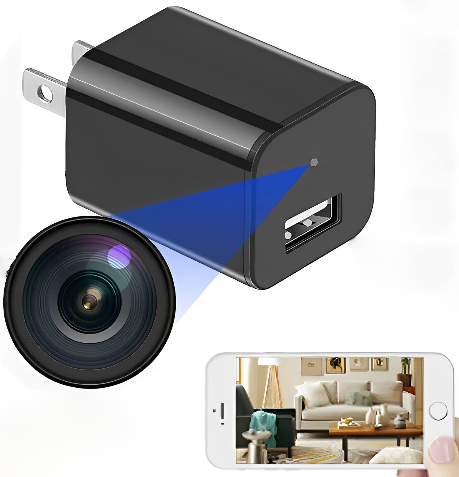Small Security Tiny Camera For Home With Audio And Video Recording