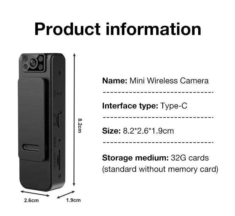 Mini Body Worn Camera With Audio