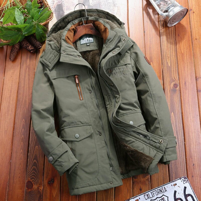 Multi-pocket padded fleece jacket