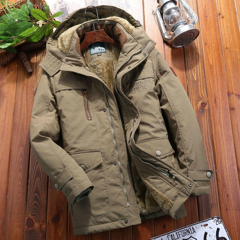 Multi-pocket padded fleece jacket