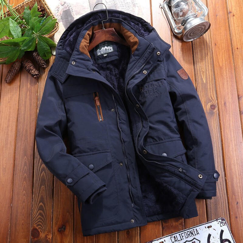 Multi-pocket padded fleece jacket