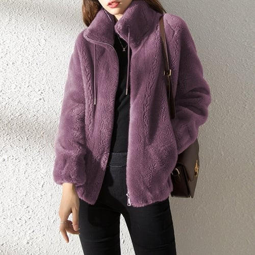 High Collar Fur Down Jacket