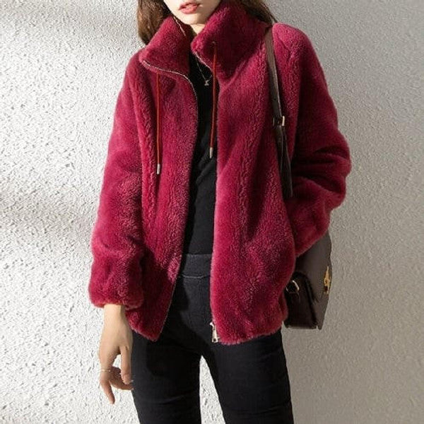 High Collar Fur Down Jacket