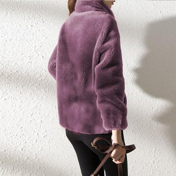 High Collar Fur Down Jacket