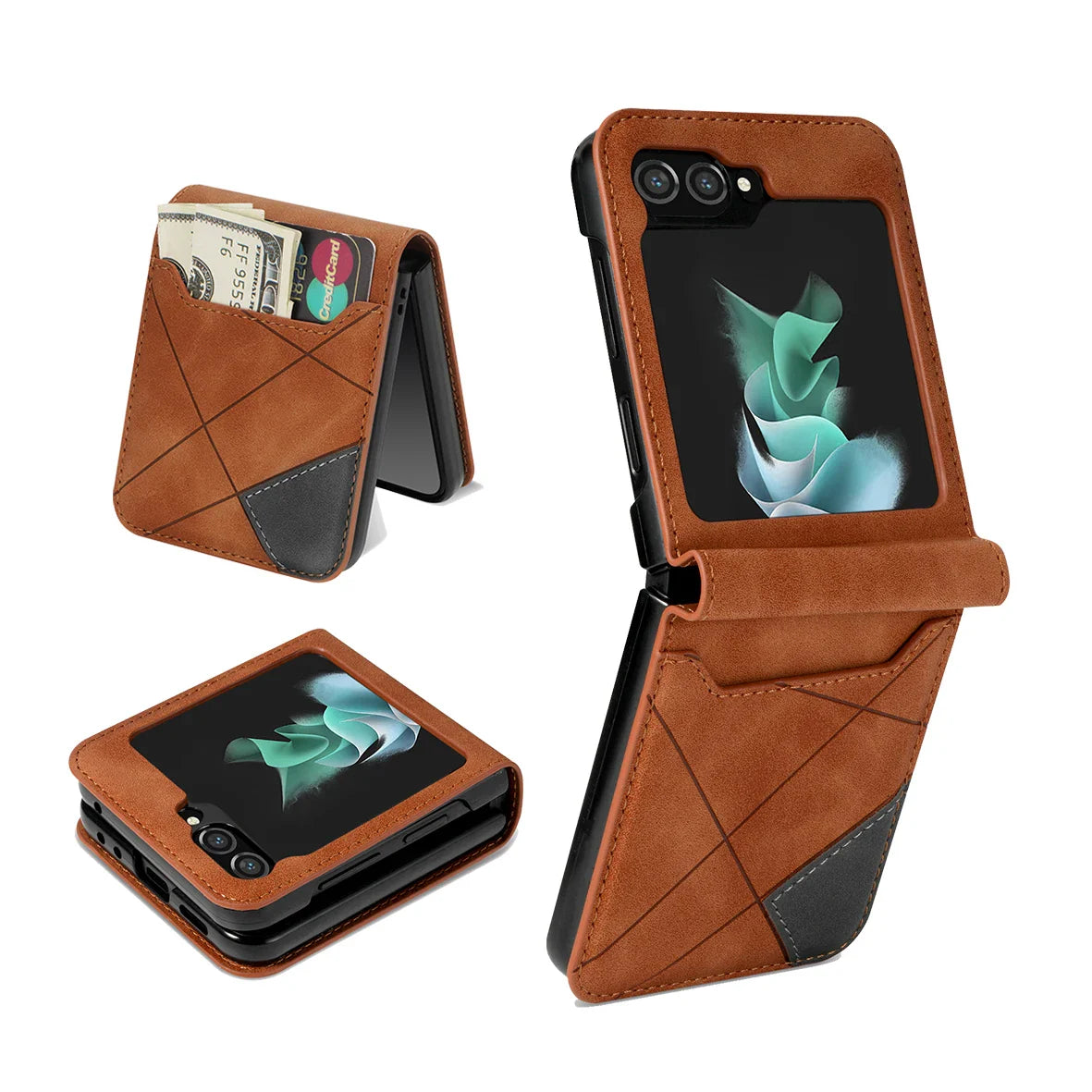 Leather Wallet Case For Samsung Galaxy Z Flip Series