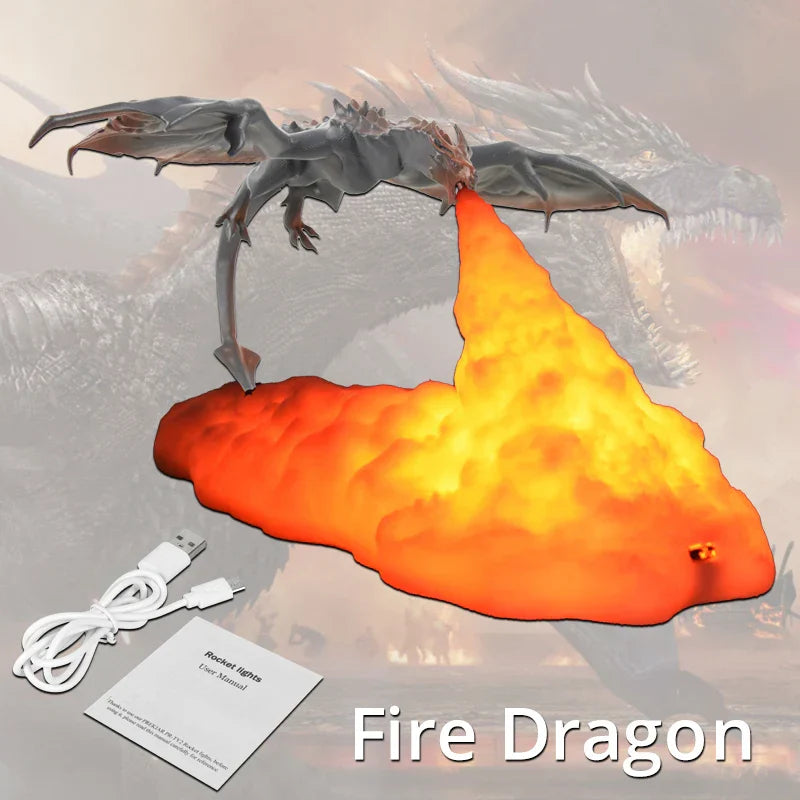 Fire-Breathing Dragon Lamp