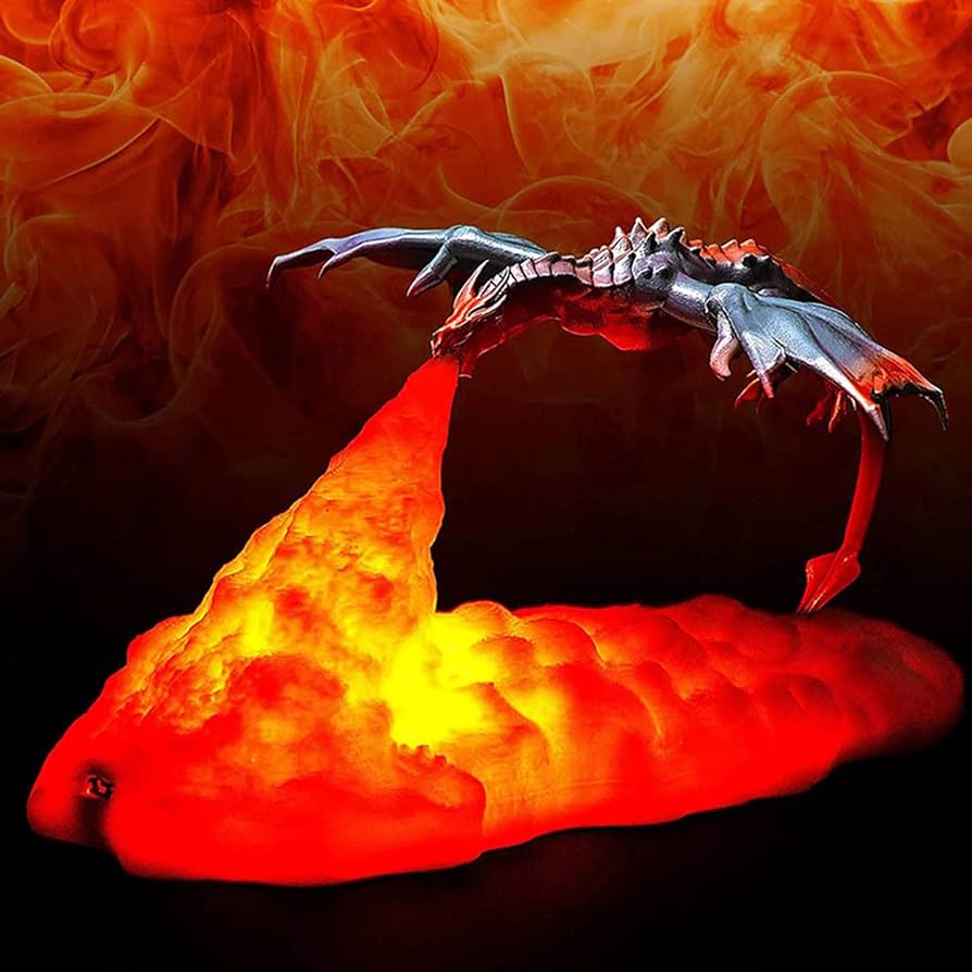 Fire-Breathing Dragon Lamp